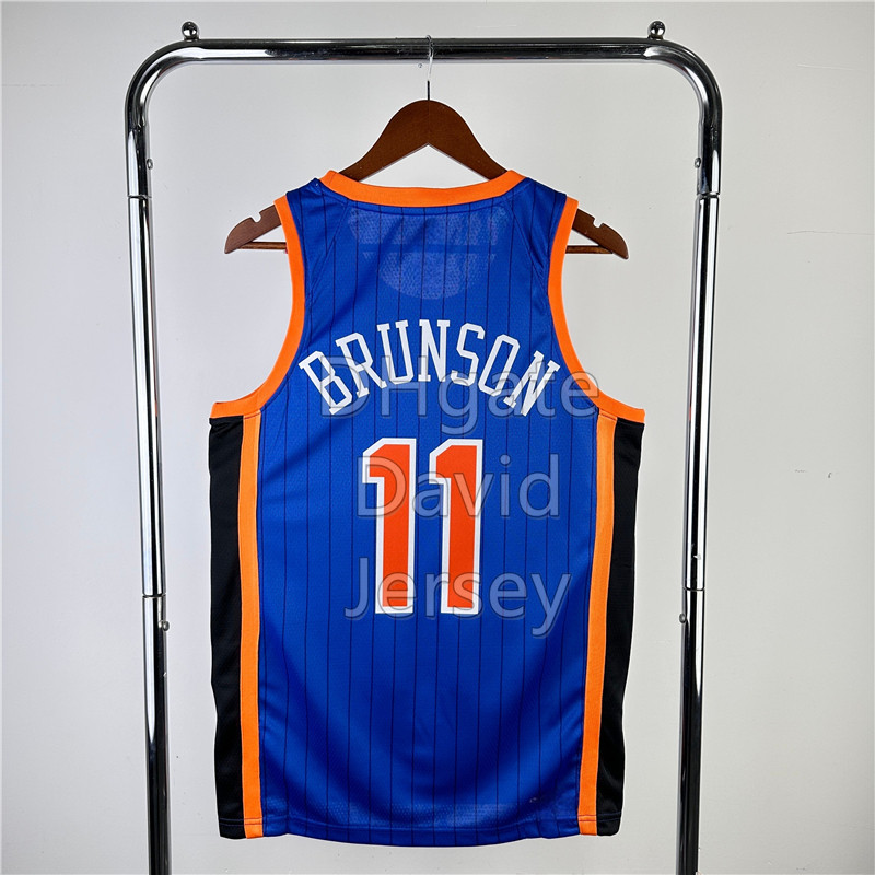 Knick Jalen Brunson Basketball jersey Karl Anthony TownsS Patrick Ewing Mikal Bridges Clarkson 2025 New City Jerseys Blue Red Adult Youth Finals Patch