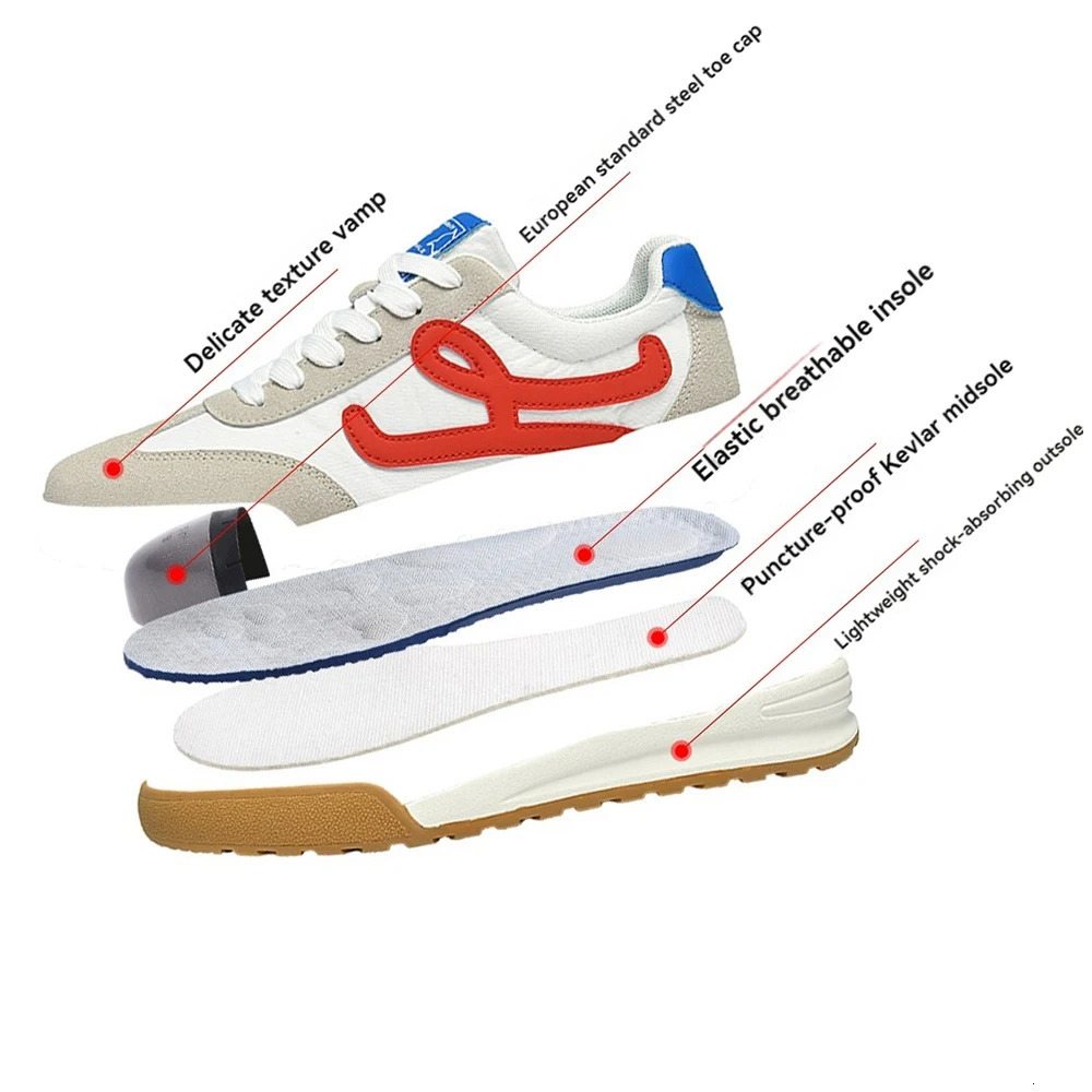 Fashion women Safety shoes Steel Toe Work Shoes woman Boots Puncture-proof Non-Slip casual style Female Sneakers 260601 - view 3