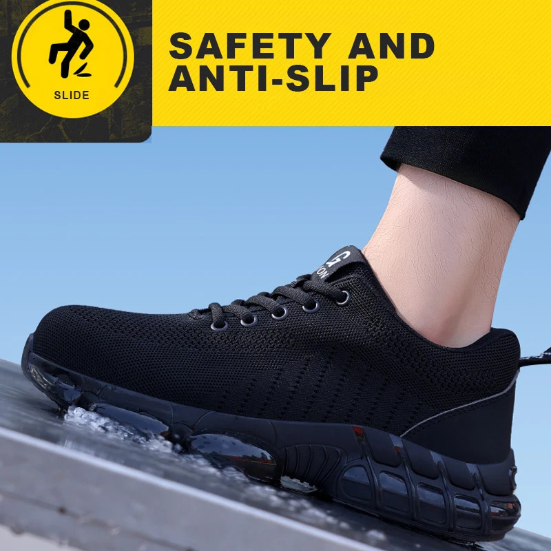 Steel Toe Safety Shoes for Men Women Comfortable Breathable Non Slip Work Shoes Security Protective Shoes Comfortable Sneakers 260526 - view 7