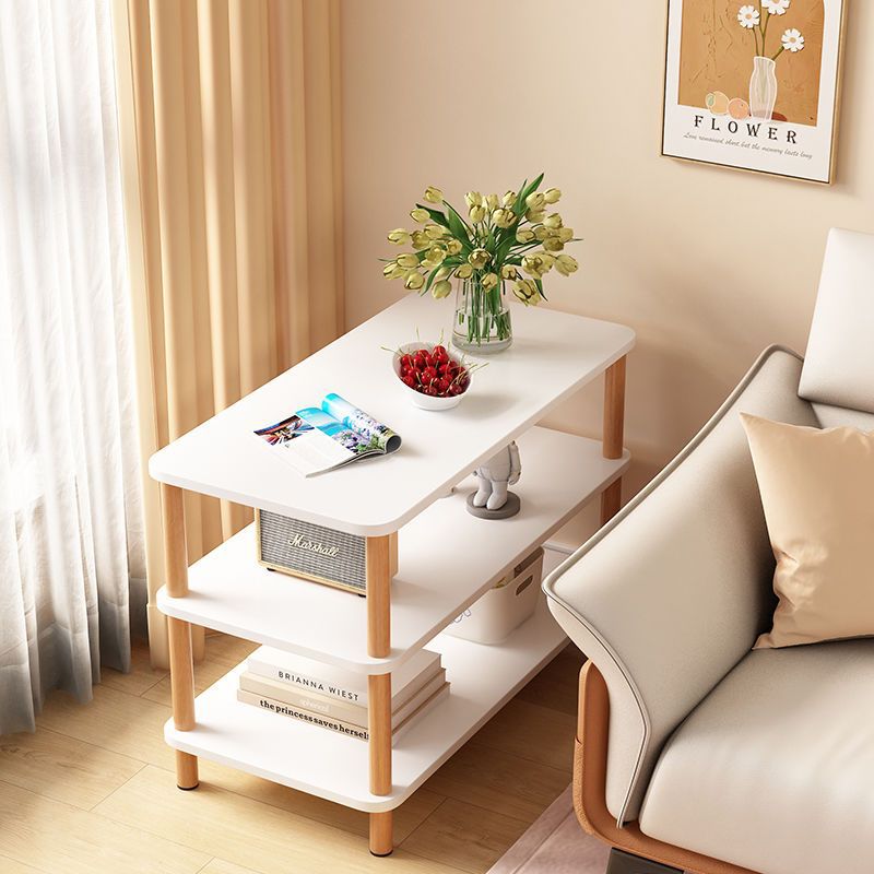 R05262 Modern minimalist solid wood small coffee table, suitable for living room and home use, sofa side table.