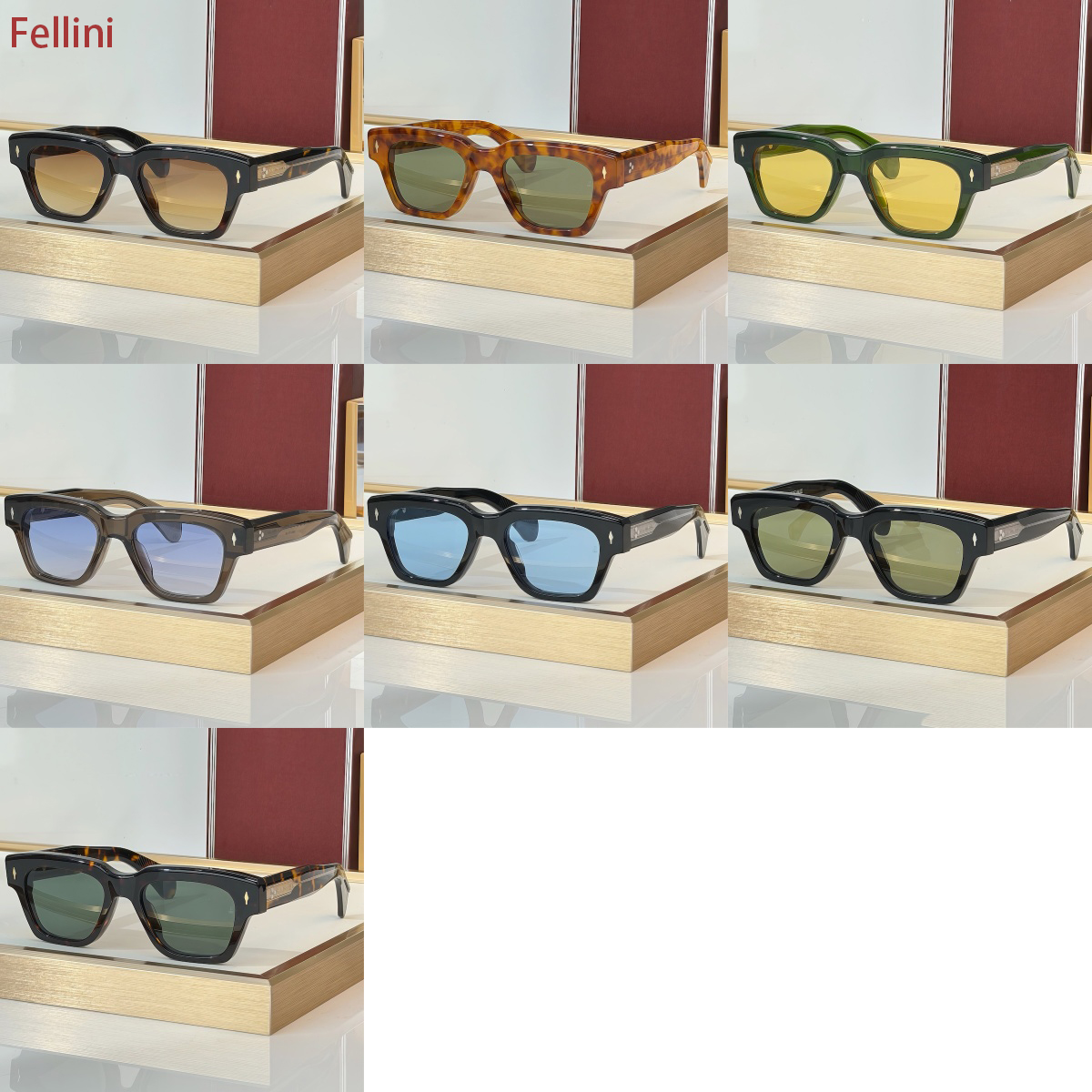 JJMMM Fellini Acetate sunglasses for men Luxury Designer handmade Ladies Street Photo Eye Protection UV400 can be carved Cat Eye Optical Thick Brand T