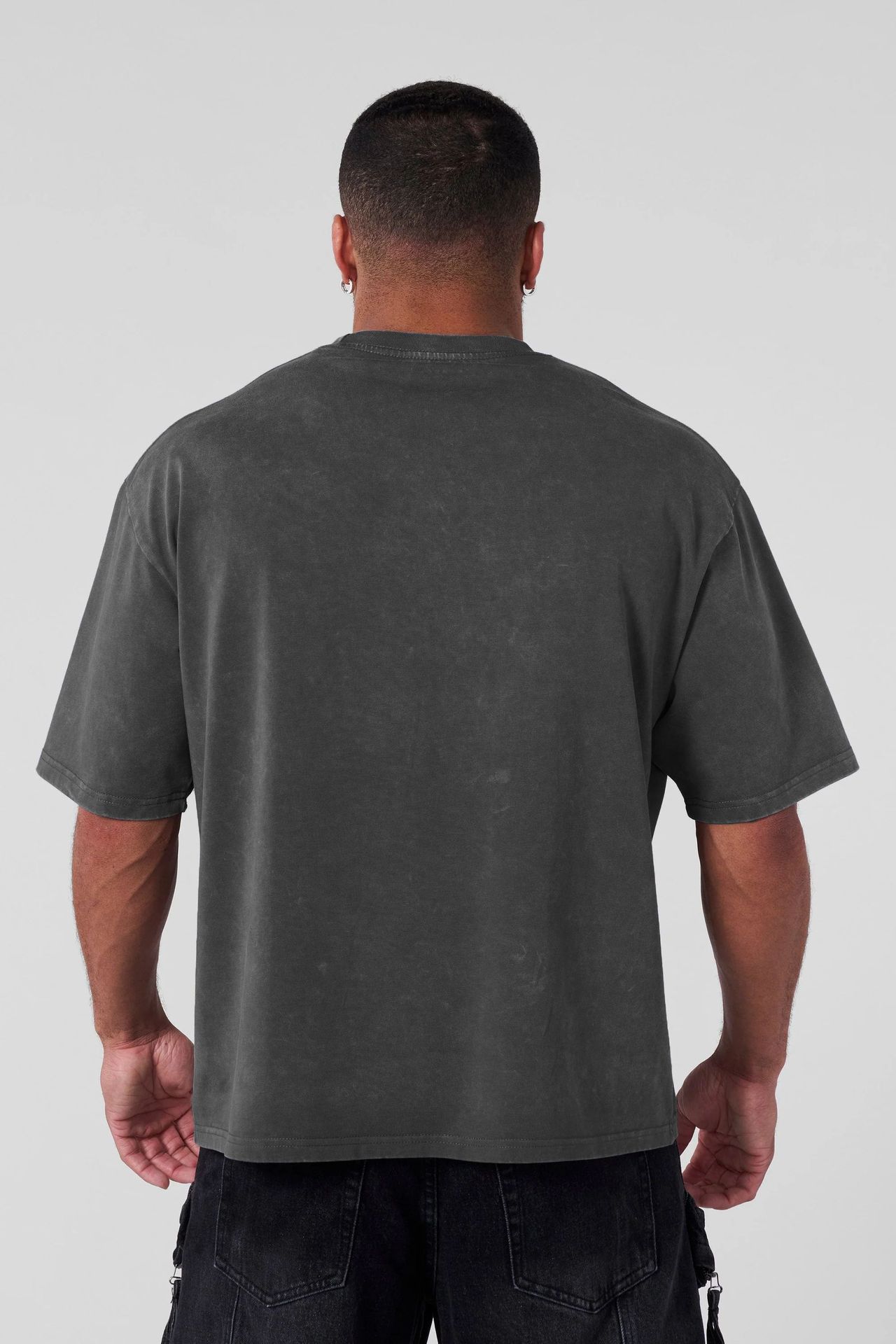 Men's Printed Oversized American Style T-Shirt Cotton Crew Neck Short Sleeve Casual Sport Tee for Jogging & Fitness
