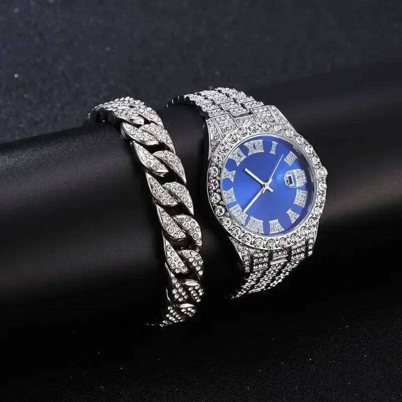 Full Iced Out for Men Multiple Colors Hip Hop Watch Fashion Cool Bling Diamond Luxury Mens Watches Clock 26L0526