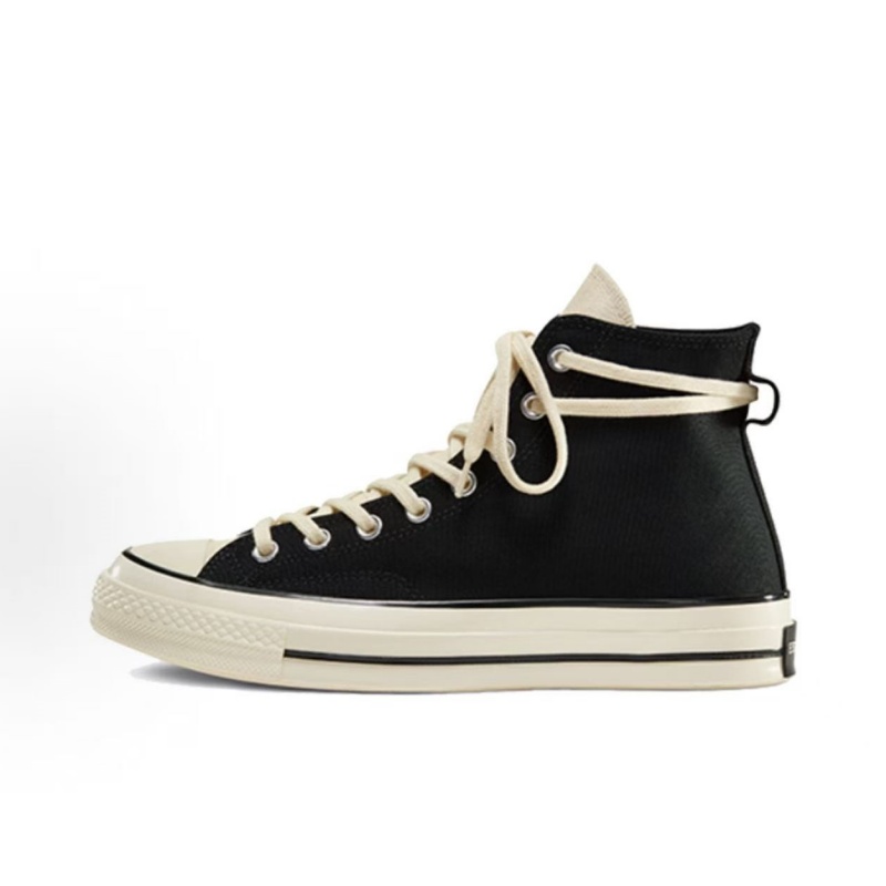 Fear of God Essentials x Converse Chuck 70 High Top Canvas Shoes Black Unisex Men Women Casual Sneakers Comfortable Durable Versatile Daily Street Fas - view 3