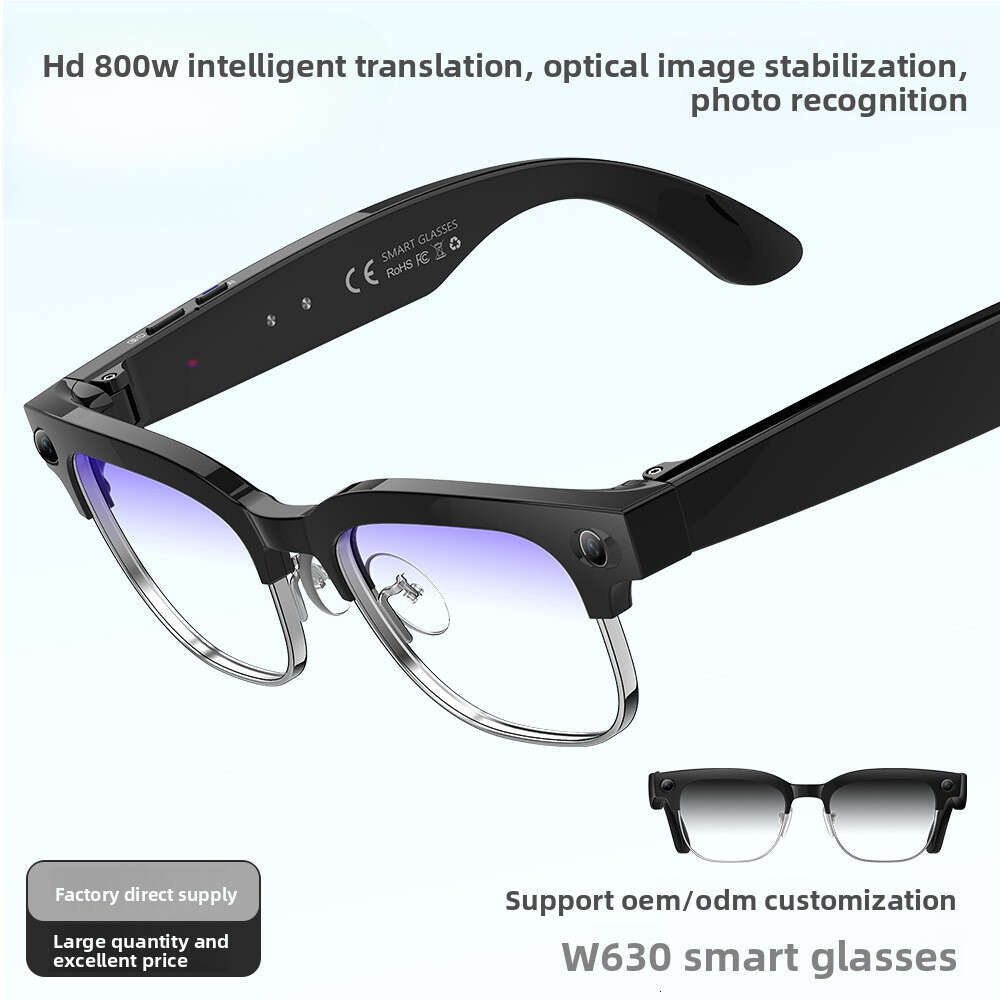 W Anti Blue Light AI Smart Half Frame Glasses Camera Translation Photo Recording Listening To Music Huaqiangbei CKS