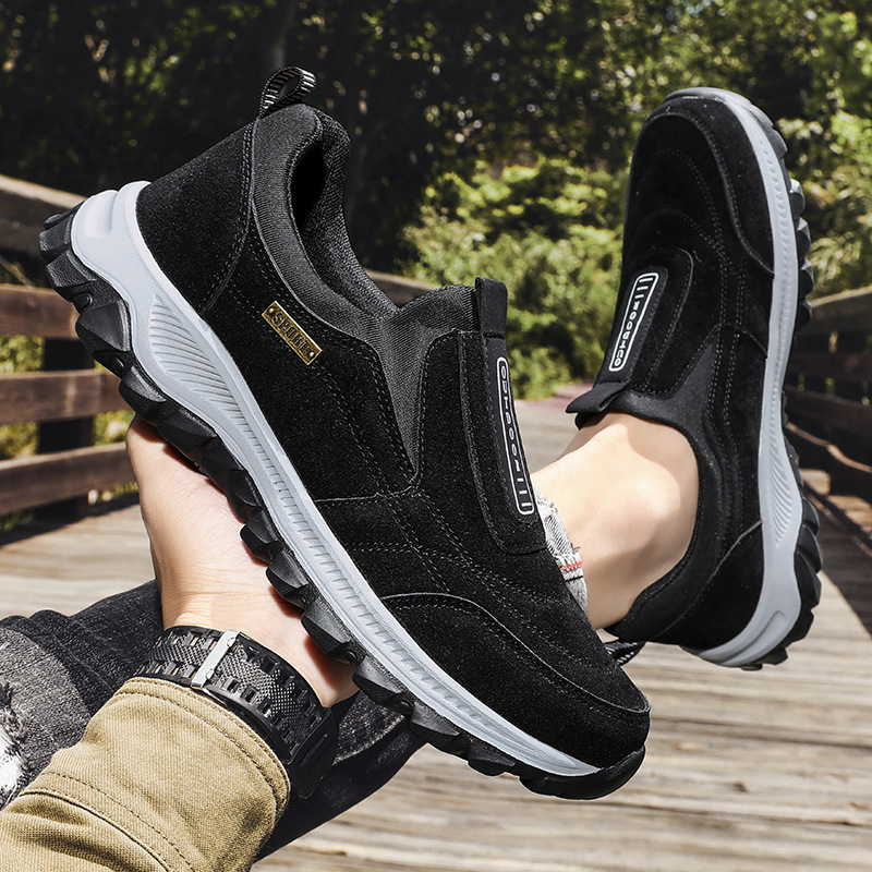 Men's Big Size Slip-On Shoes Unisex Couple Outdoor Hiking Running Casual Shoes