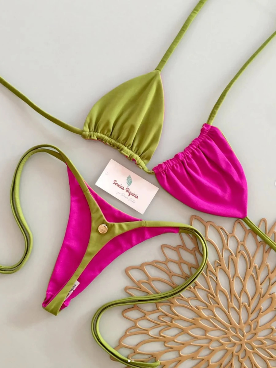 2026 Sexy Micro Bikini Set Swimsuit Thong Female Bathing Brazilian Women Swimwear Biquini Suit Up Bikinis Mujer y260615 - view 4
