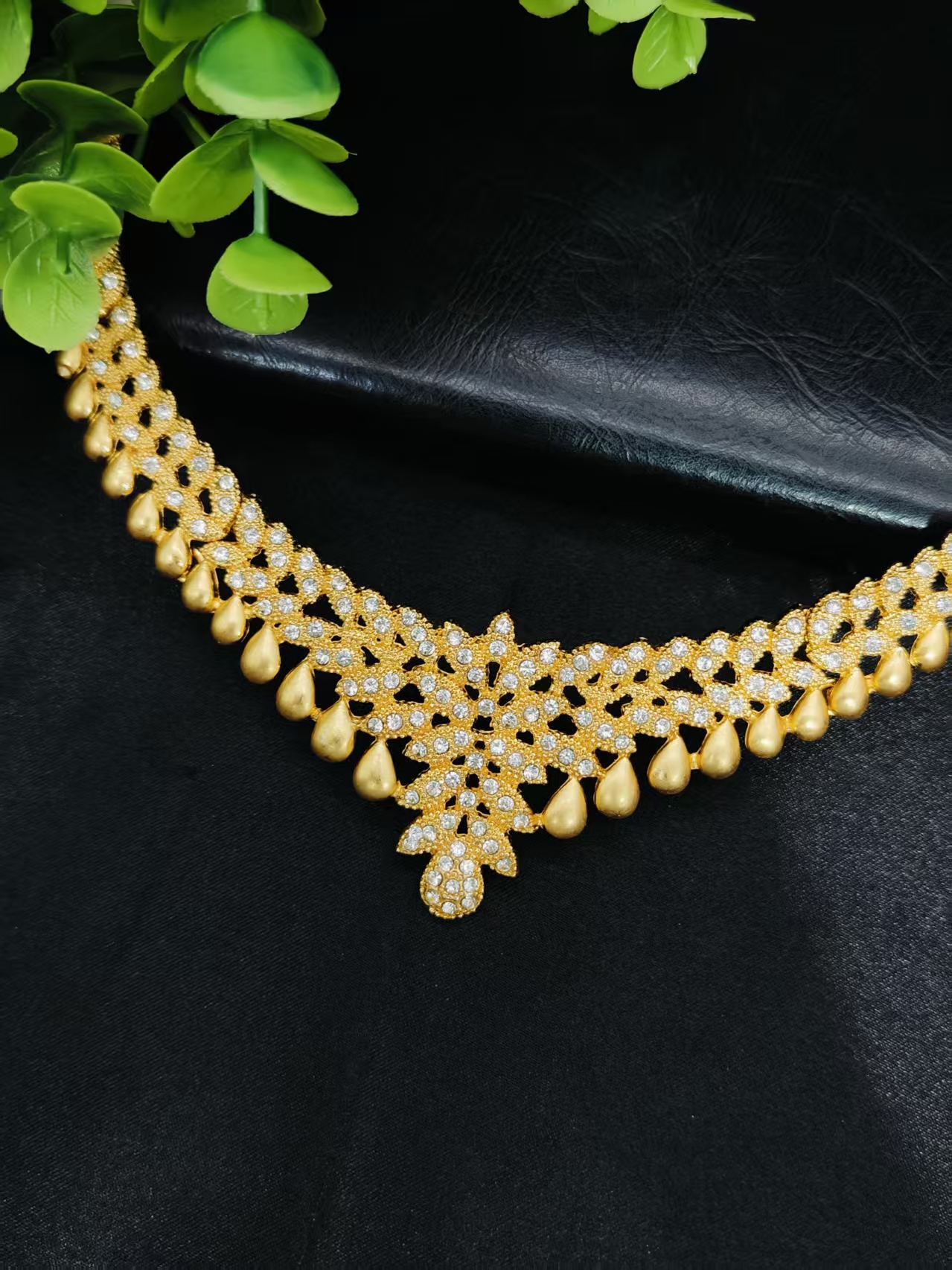 Luxury Dubai Necklace Sets For Women Wedding Water Drop Gold Plated African Jewelry Set Indian Jewellery Anniversary Gifts
