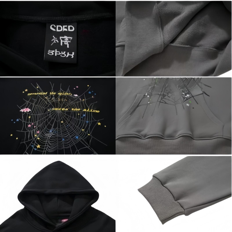 Spider Print Hooded Sweatshirt Loose Hip Hop Street Style Pullover, Warm Fleece Long Sleeve Tops for Teenagers Adults Best Seller Unisex Casual Outerw