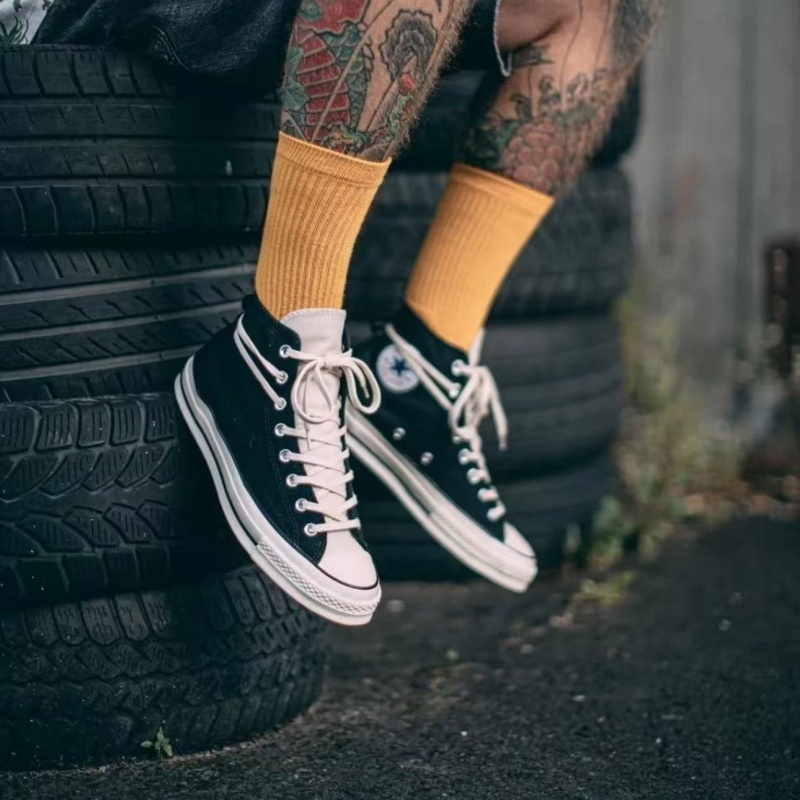 Fear of God Essentials x Converse Chuck 70 High Top Canvas Shoes Black Unisex Men Women Casual Sneakers Comfortable Durable Versatile Daily Street Fas - view 7