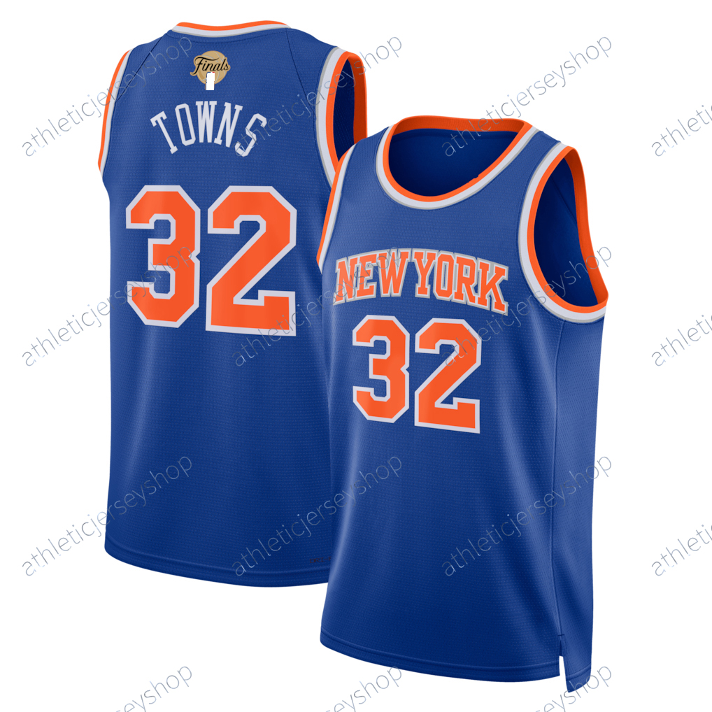 Jalen Brunson 2026 Finals Patch Jersey Patrick Ewing Josh Hart Miles McBride OG Anunoby66