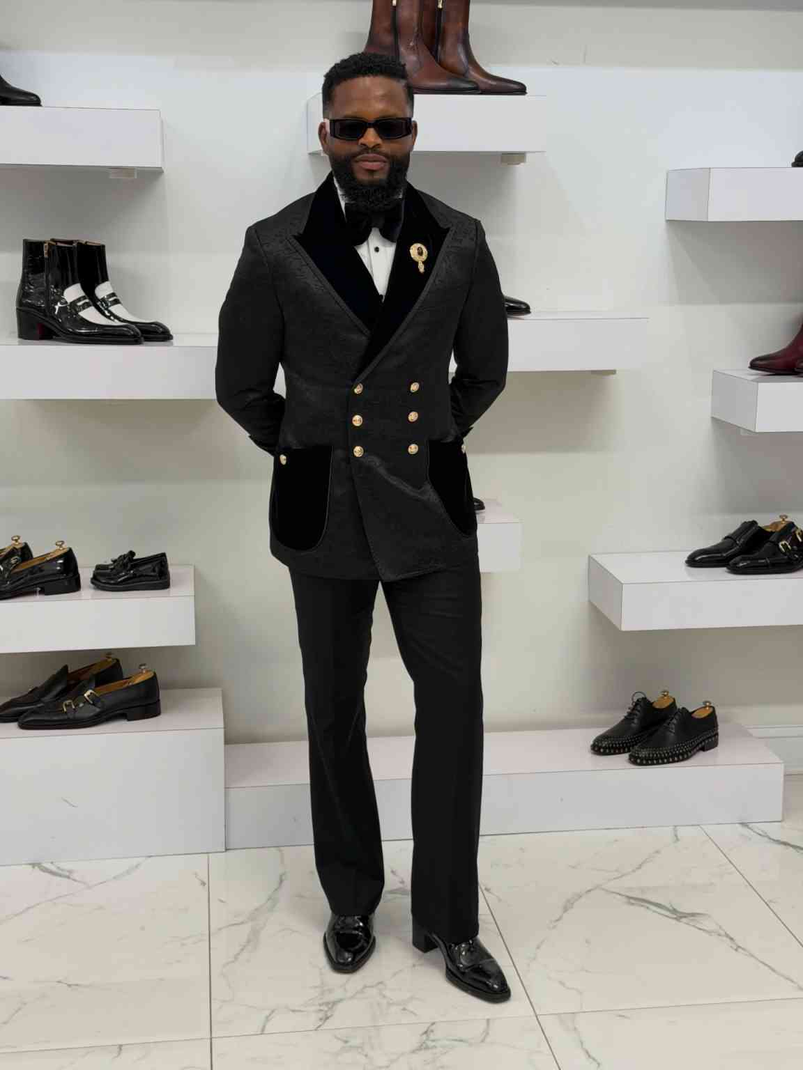 Exquisite Suits Men 2 Piece Sets Floral Pattern Prom Blazers Customized Man Formal Wear Wedding Tuxedo Attire - view 5