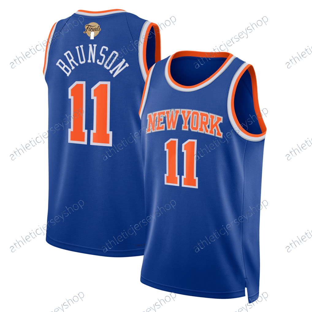 Jalen Brunson 2026 Finals Patch Jersey Patrick Ewing Josh Hart Miles McBride OG Anunoby66