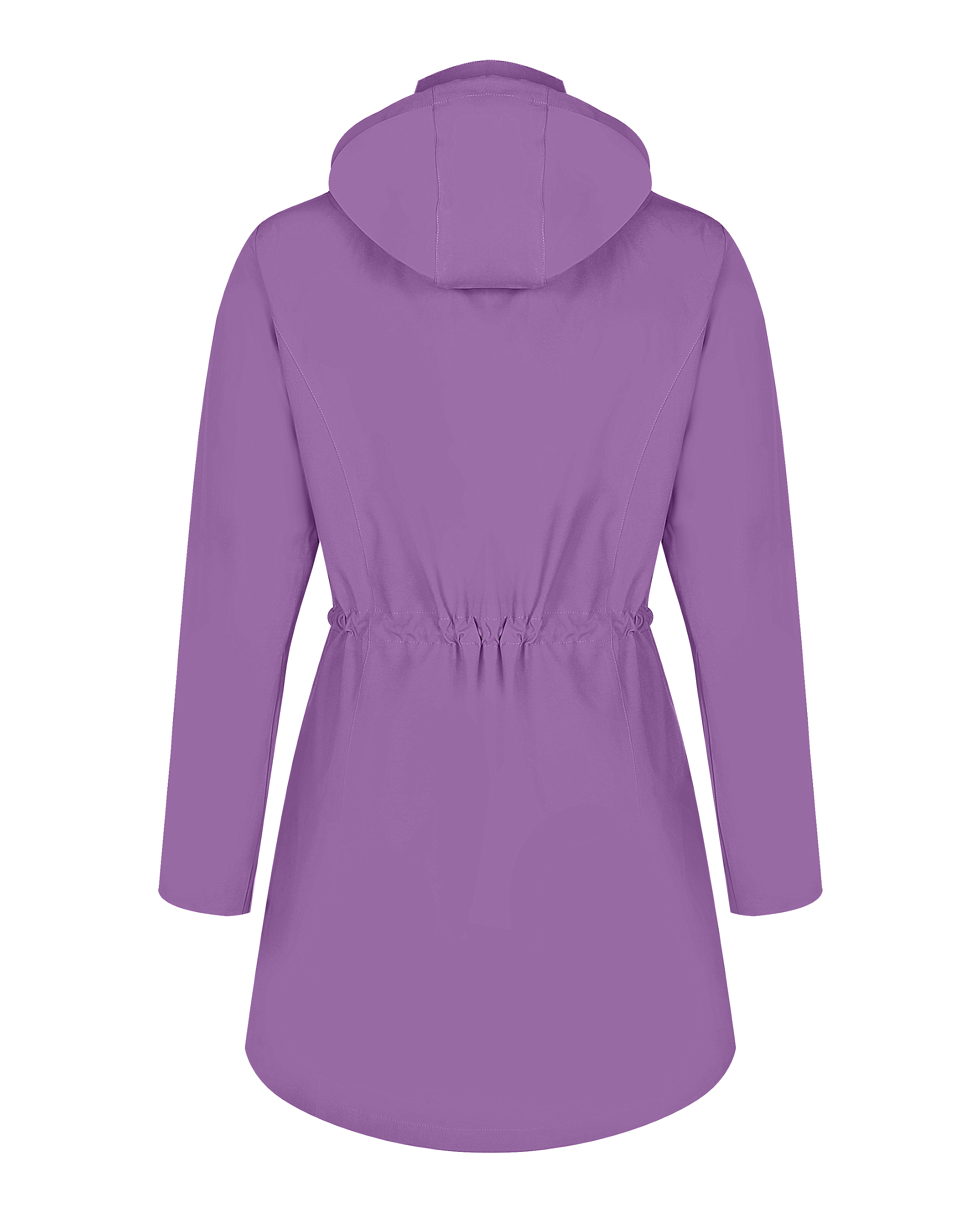 Women's Long Waterproof Hooded Raincoat with Transition Jacket Features for Outdoor Use