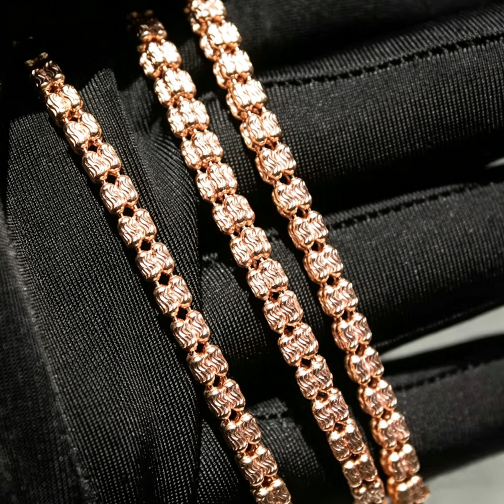 925 Sterling Silver Moon Ice Chain Hot Sale Hip Hop Diamond Cut Ice Link Chain Necklace for Mens Women - view 9