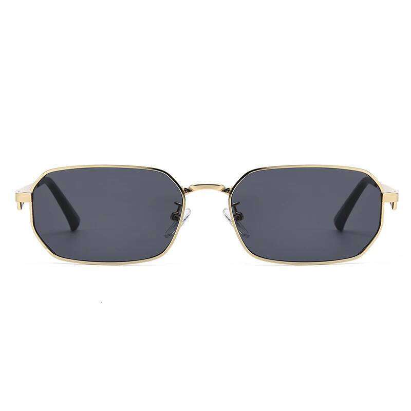 Sunglasses Fashion Small Square Metal Sun glasses Men Women Outdoor Casual Color Lens Sun Glasses Vintage 90s Metal Frame Triangle Legs Design Eyeglas