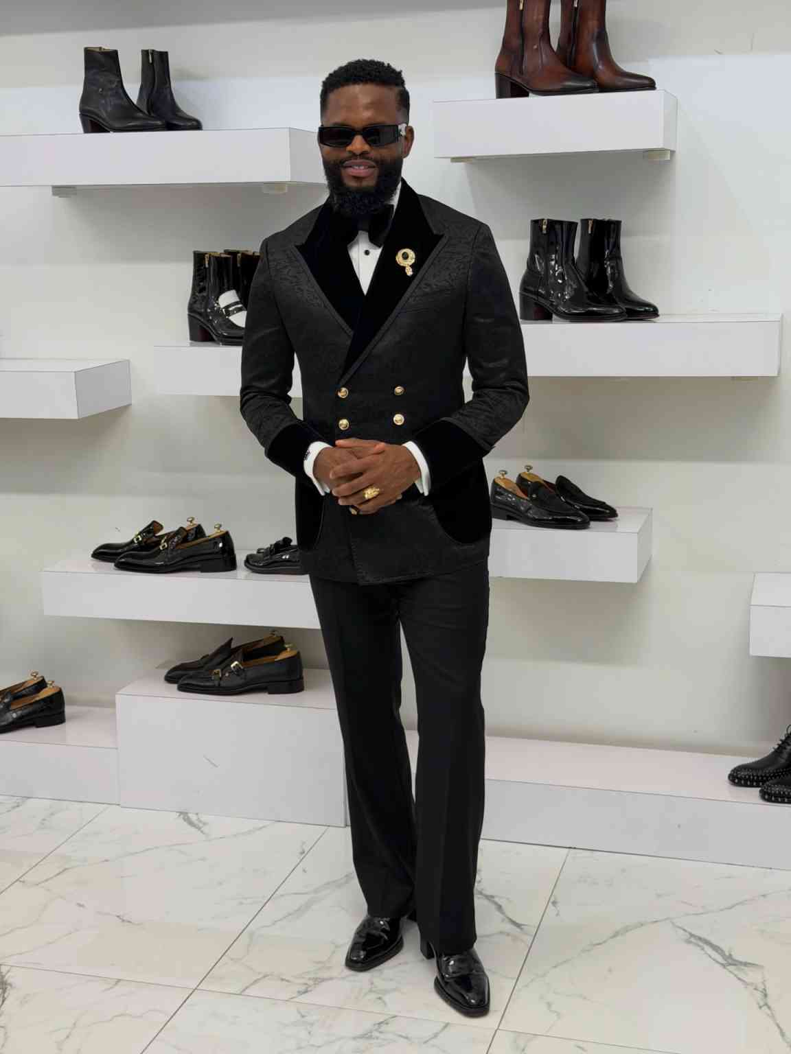 Exquisite Suits Men 2 Piece Sets Floral Pattern Prom Blazers Customized Man Formal Wear Wedding Tuxedo Attire - view 4