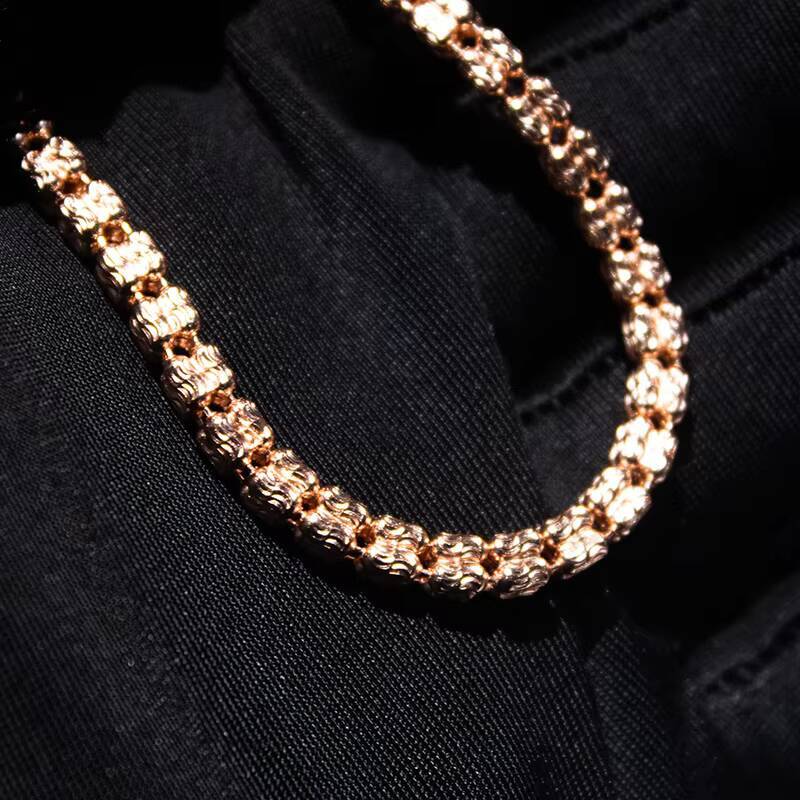 925 Sterling Silver Moon Ice Chain Hot Sale Hip Hop Diamond Cut Ice Link Chain Necklace for Mens Women - view 6