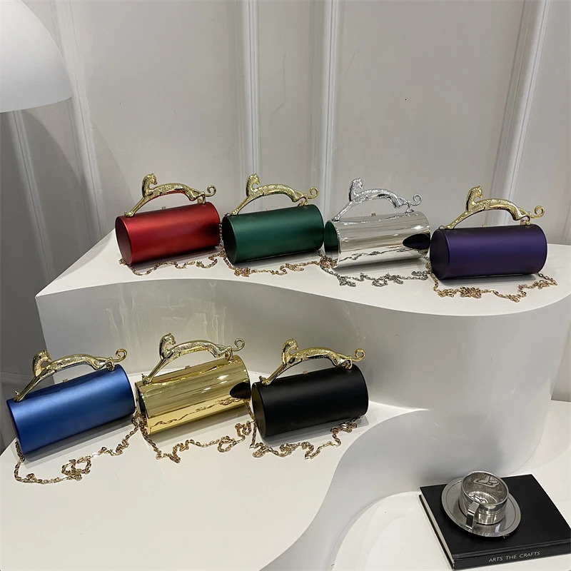 Animals Leopard Metal Handle Evening Clutch Bag Trendy Party Purse Lady High Quality Acrylic Shoulder Crossbody Bag Mini Handbag 260525 - view 6