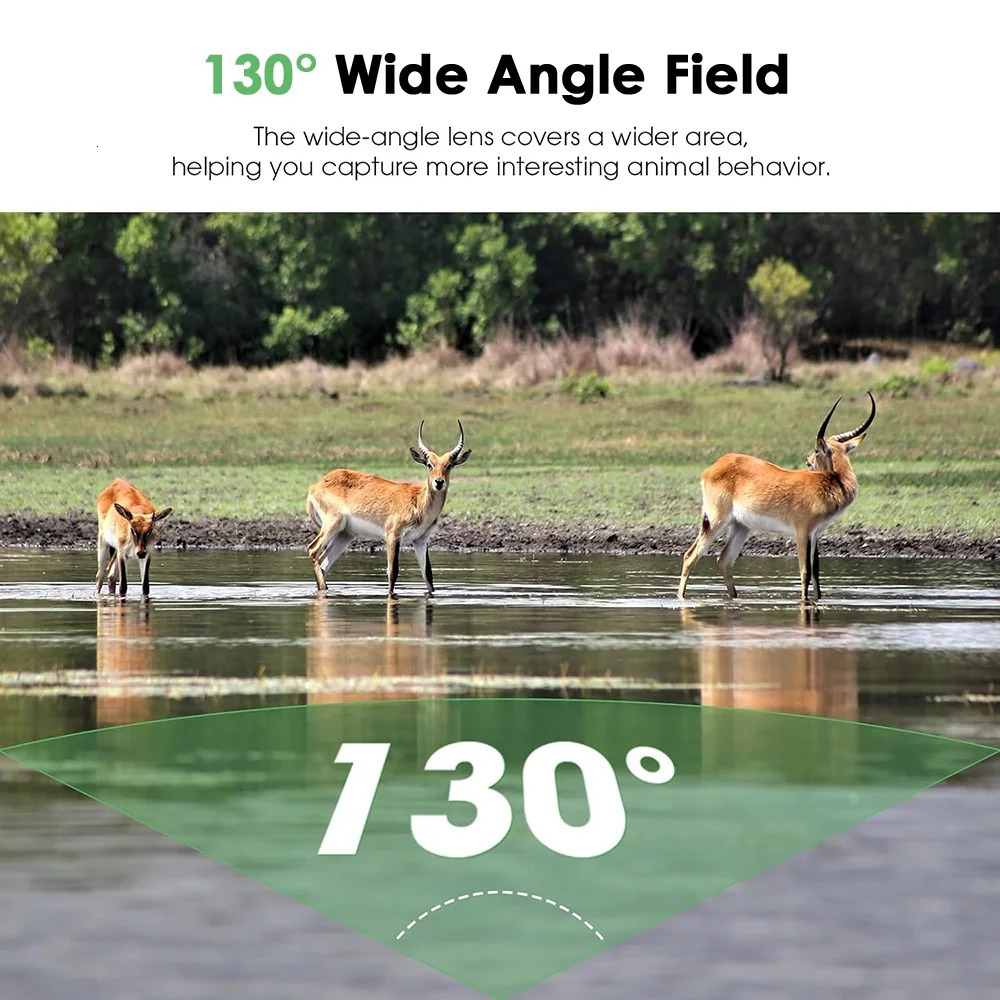 Mini Hunting Camera with 940nm Infrared Night Vision 130 Angle Waterproof Trail Camera for Wildlife Monitoring and Scouting 260525 - view 5