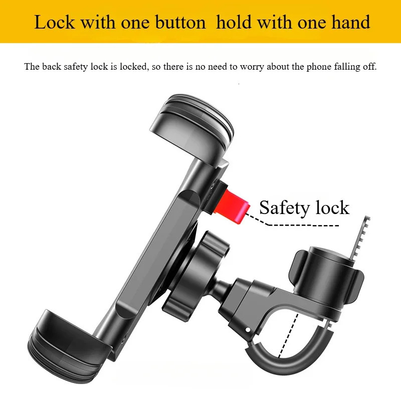 Universal Bike Phone Mount for Road Bike Mountain Bike Bicycle Stem Electric Motorcycle Scooter Rearview Mirror Anti Slip Fall 260525