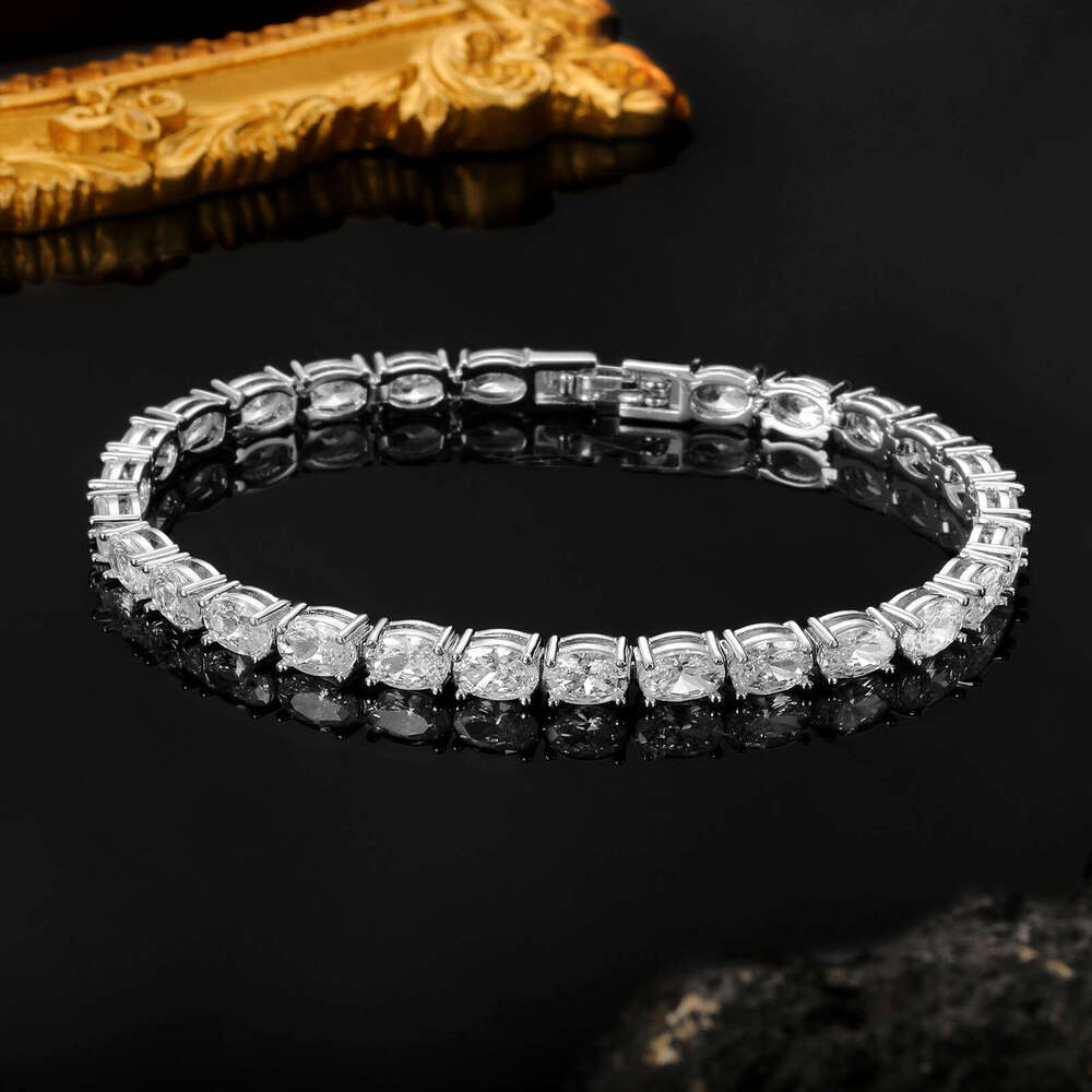 GRA Wholesale Hip Hop Style Luxury Custom Jewelry Natural Iced Tennis VVS Moissanite Bracelet 18k Pure Gold - view 3