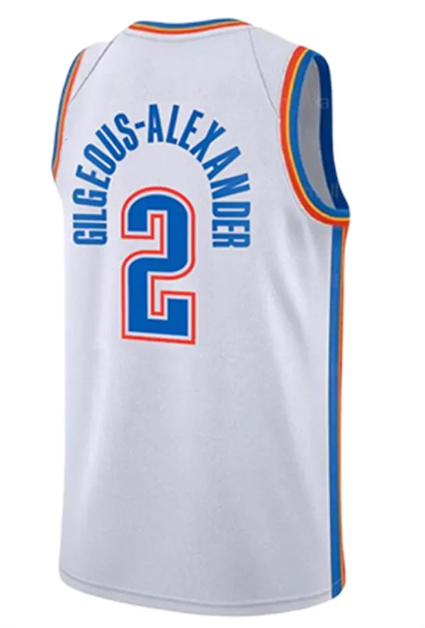 25 26 OKC Thunde Basketball Jerseys SGA Shai Gilgeous Alexander Chet Holmgren Jaylin Williams Isaiah Hartenstein Caruso Luguentz Dort Russell Westbroo