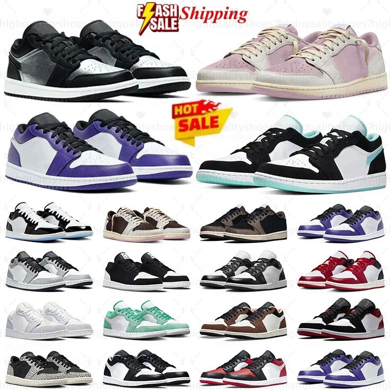 Scarpe Firmate Travi Scott Low 1 Scarpe Da Basket Basse Sneakers Black White Sh…