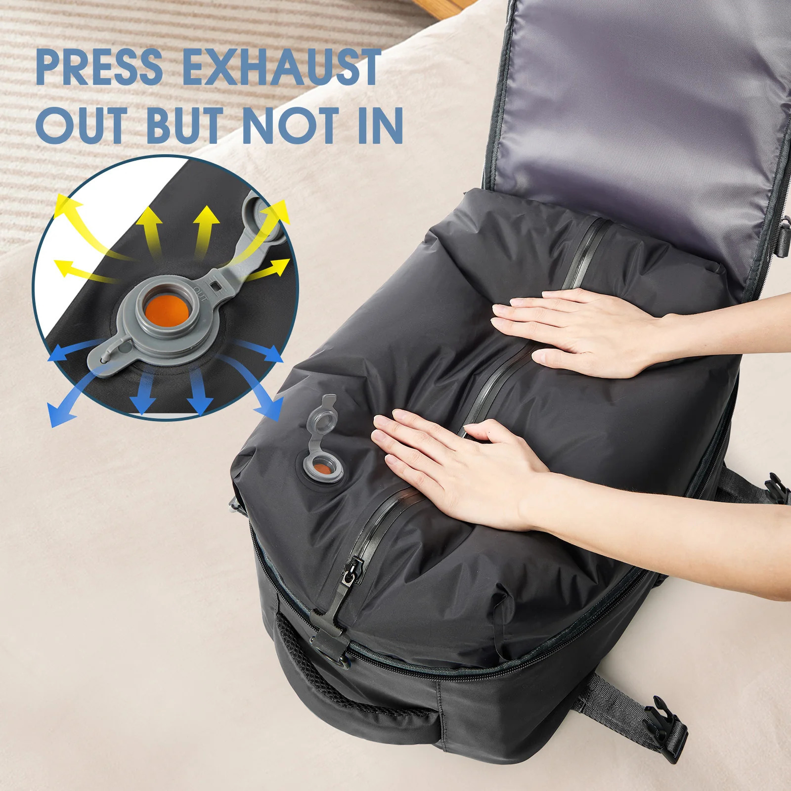 Vacuum Backpack Travel Bag for Men Large Capacity Business Laptop Women Expandable School y260615 - view 5