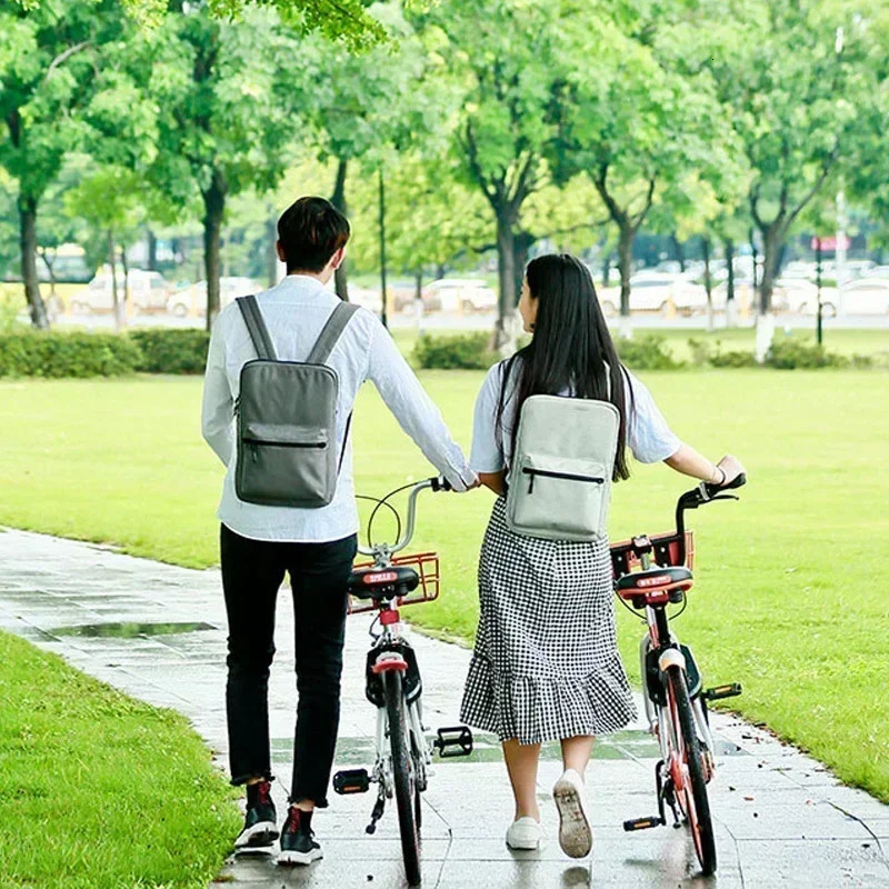 DIENQIUltrathin Mens Backpack School Bag Thin 15 Inch Laptop Man Women Waterproof Outdoor Business Work Small Backbag y260615 - view 7