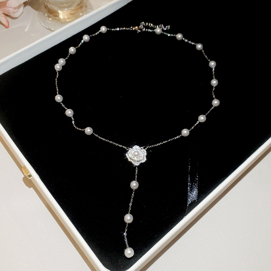 French Style Lazy Pearl Necklace for Women, Niche High-end Sense, Elegant Versatile Clavicle Chain, 2026 New Sweater Choker - view 8
