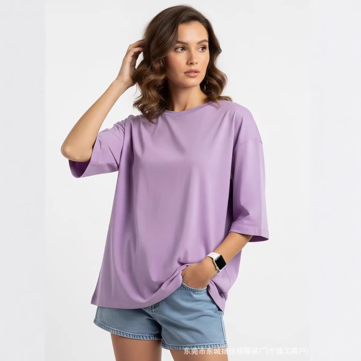 100 cotton short sleeve t-shirt casual style unique and fashionable simple and versatile trendy plain hiphop top 240920