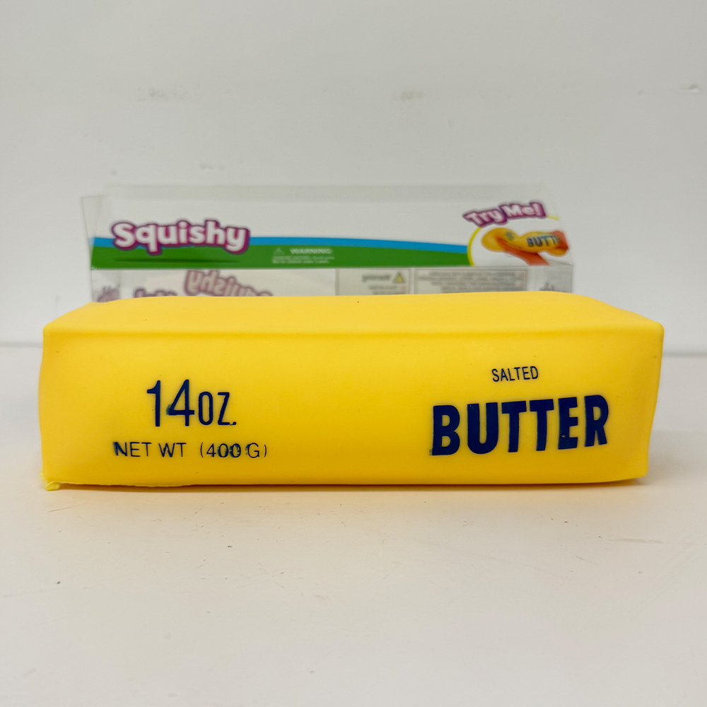 New Trend Giant Butter Stick Squishy Toy Super Soft Slow Rise TPR Flour Filled Squeeze Toy Stress Relief Fidget Toy For Party Gift Office Desktop Deco