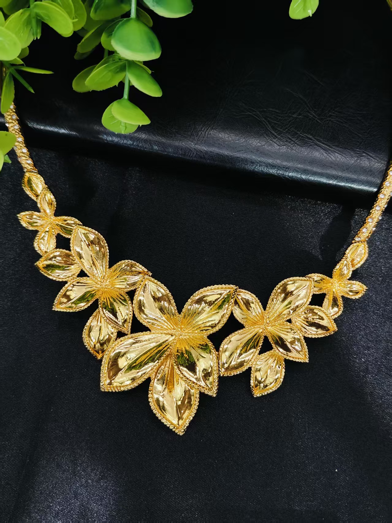Ethiopian 24K Gold Plated Jewelry Set for Women Large Pendant Necklace Earrings Bracelet Ring African Bridal Wedding Party Gift