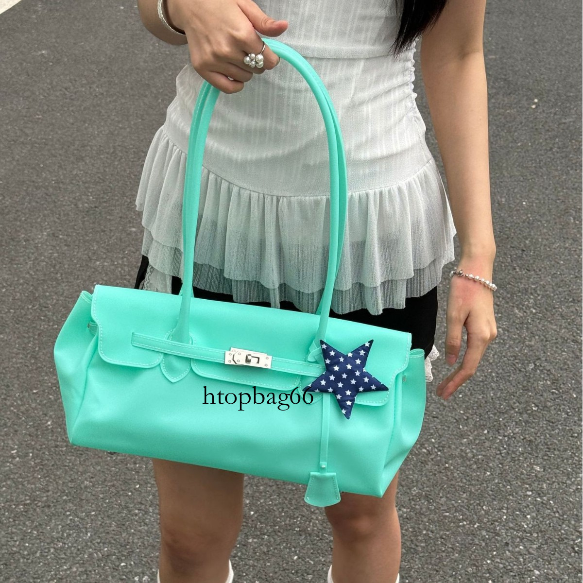 Horizontal Jelly series 26 new summer underarm bag, same style as kiiikiii jelly tote bag