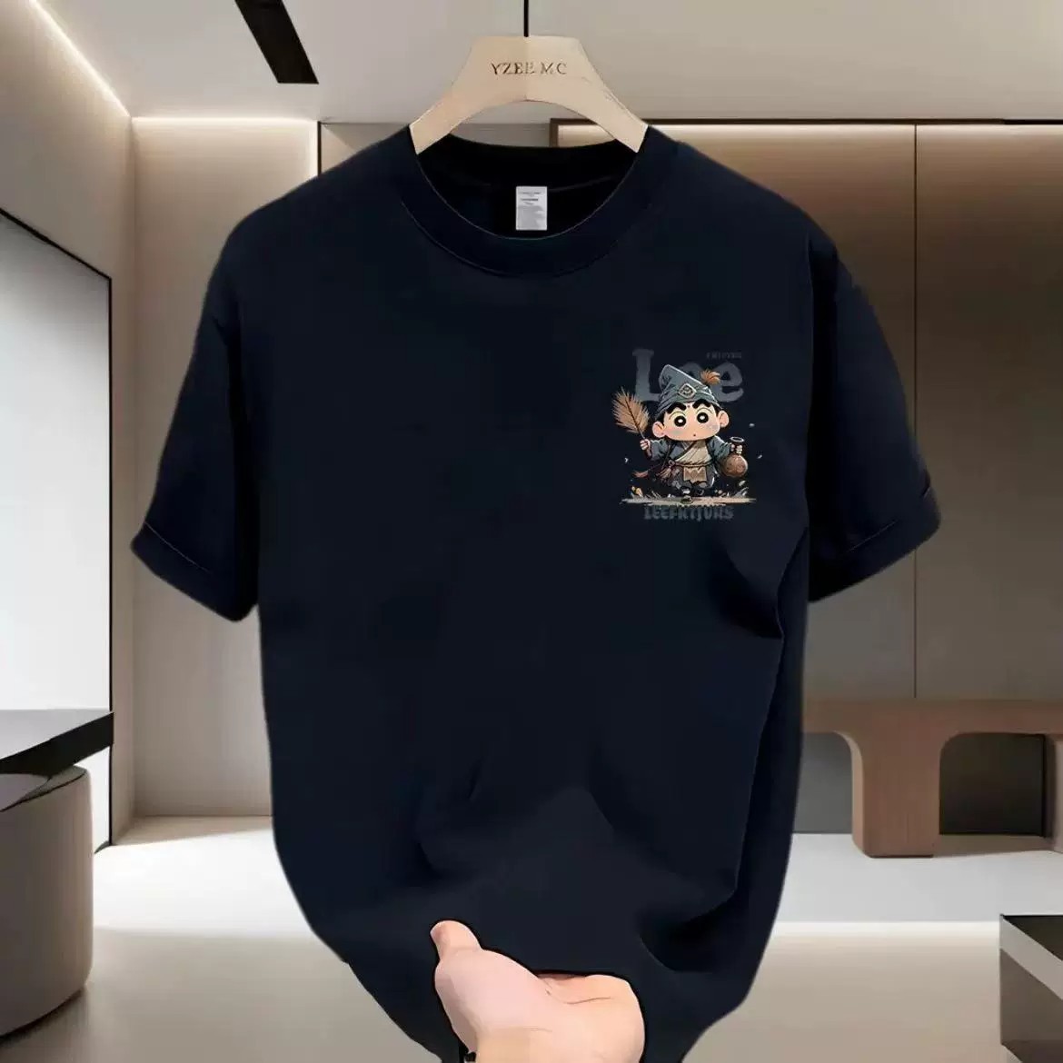 2026 Summer New Arrival Streetwear Cartoon Print T-Shirt, Men's Loose Trendy Premium Casual