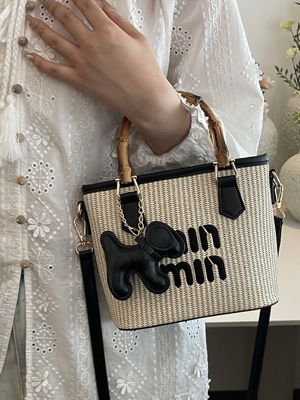 Woven small bag for women 2026 new summer casual seaside vacation crossbody hand-held bucket bag