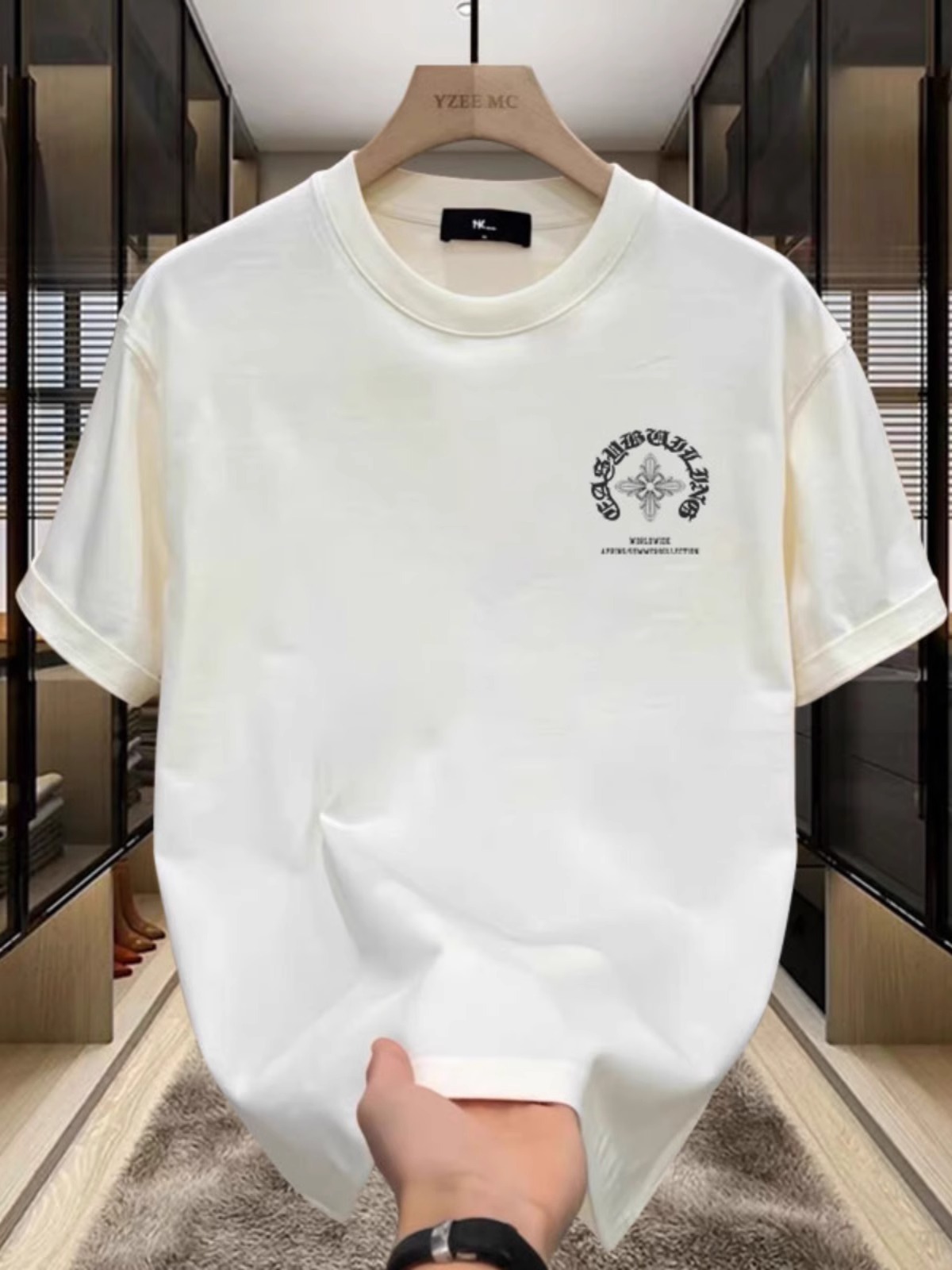 2026 Summer American Bad Boy Heavyweight Cotton T-Shirt, Unisex Crew Neck, Loose Streetwear, Ins Trendy Graphic Short Sleeve Tops for Youth
