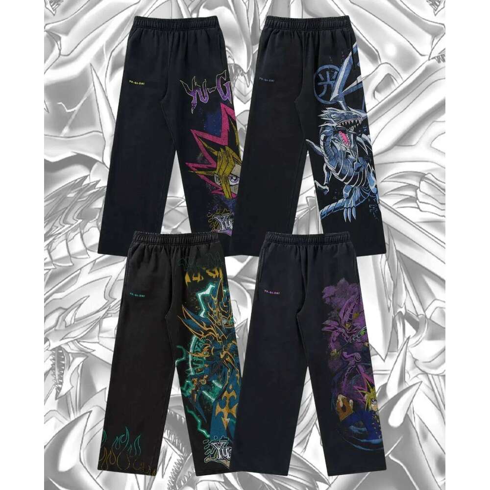 Yu-Gi-Oh Y2k Baggy Sweatpants Elastic Waist American Streetwear Hip Hop Vintage Joggings Casual Pants Men Clothing 26L0527 - view 3