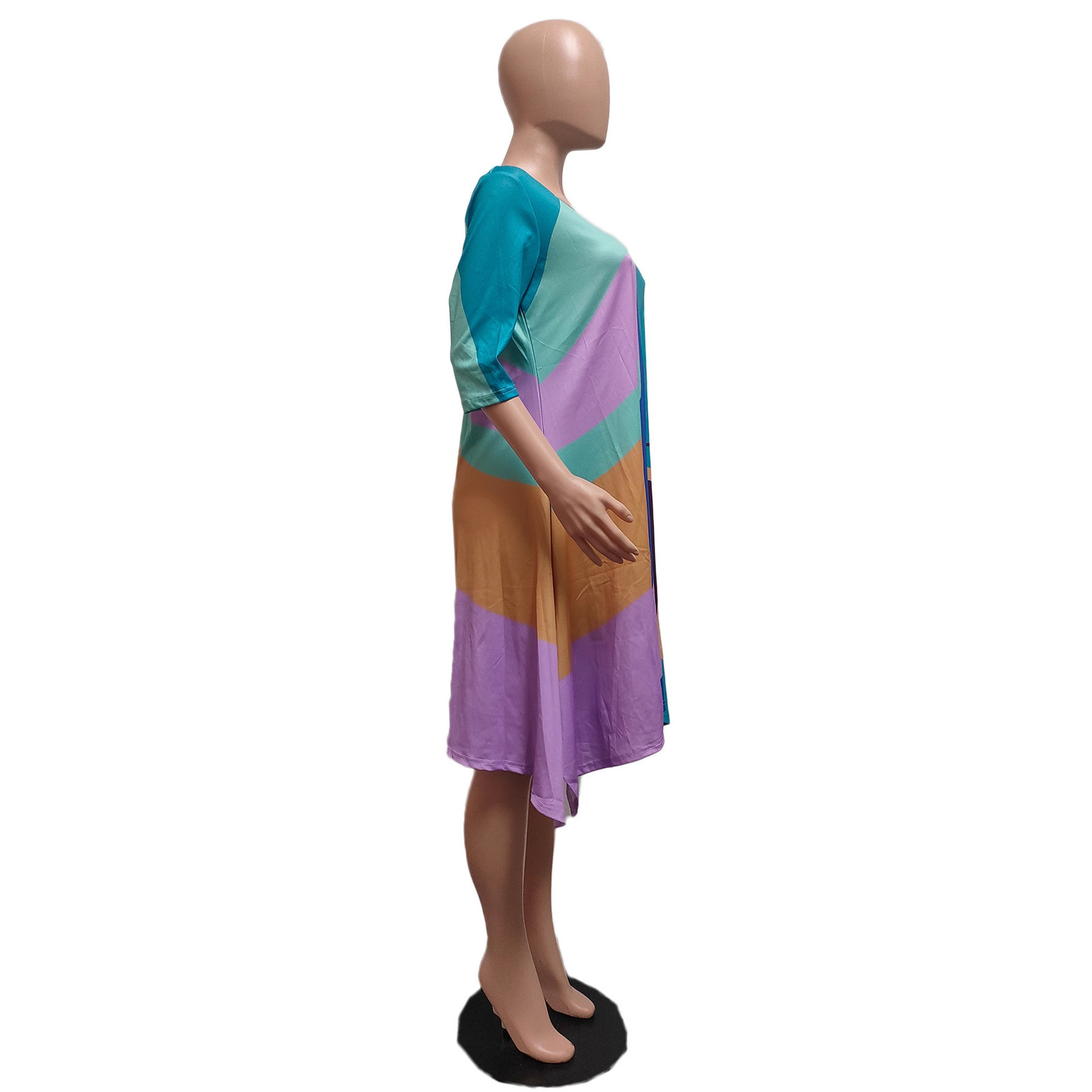GT9135 Double sided positioning printed dress with loose fit 250121