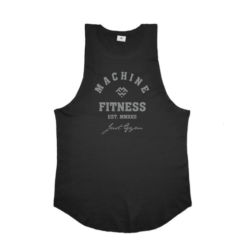 MACHINE FITNESS JUST GYM Bodybuilding Tank Top Mens Workout Vest Cotton Sleeveless shirt Jogger clothing Muscle Stringer Singlet 260527