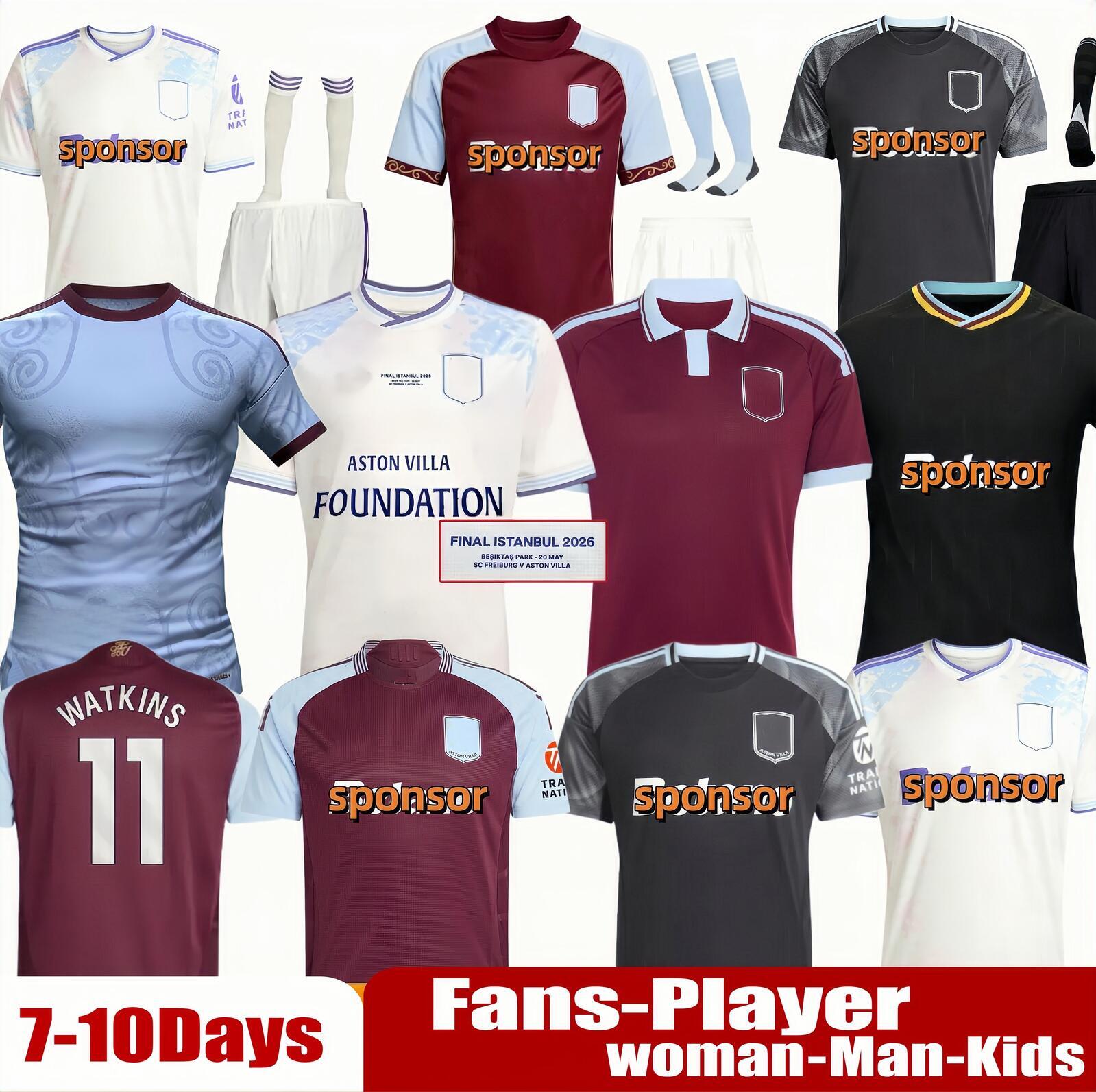 Astons Villla 26 27 Soccer Jerseys Watkins Mcginn Rogers Ko…