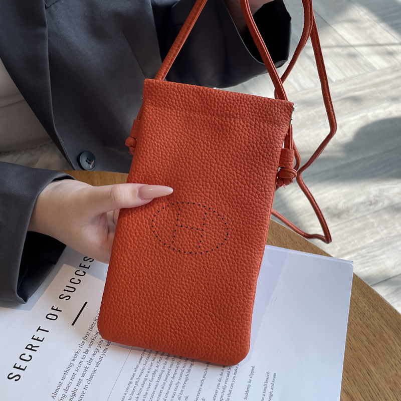 Top Layer Cowhide Mini Women's Shoulder Versatile Genuine Leather Phone Crossbody Makeup Lipstick Bag