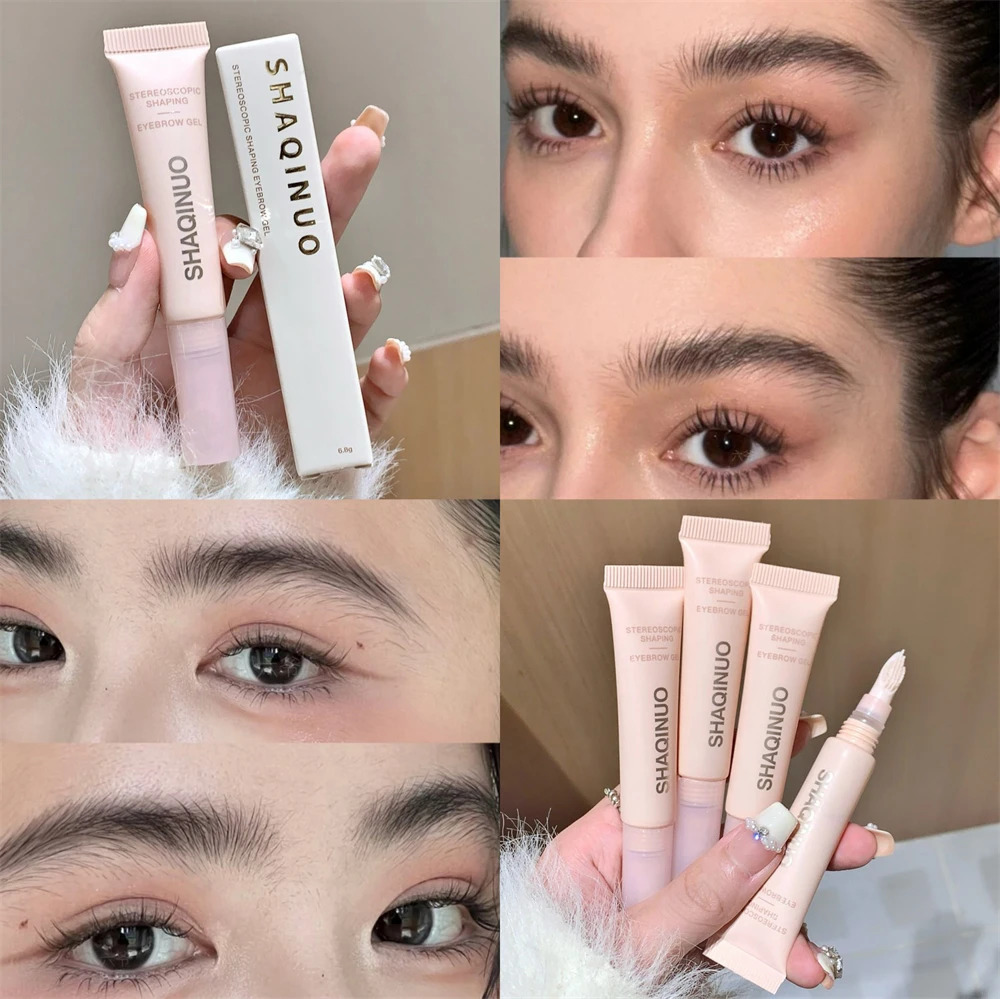 3D Brow Gel Waterproof Smudge-Proof Eyebrow Styling Shaping with Silicone Brush Long-Lasting Hold for All-Day Wear Makeup 260512BJ - view 7