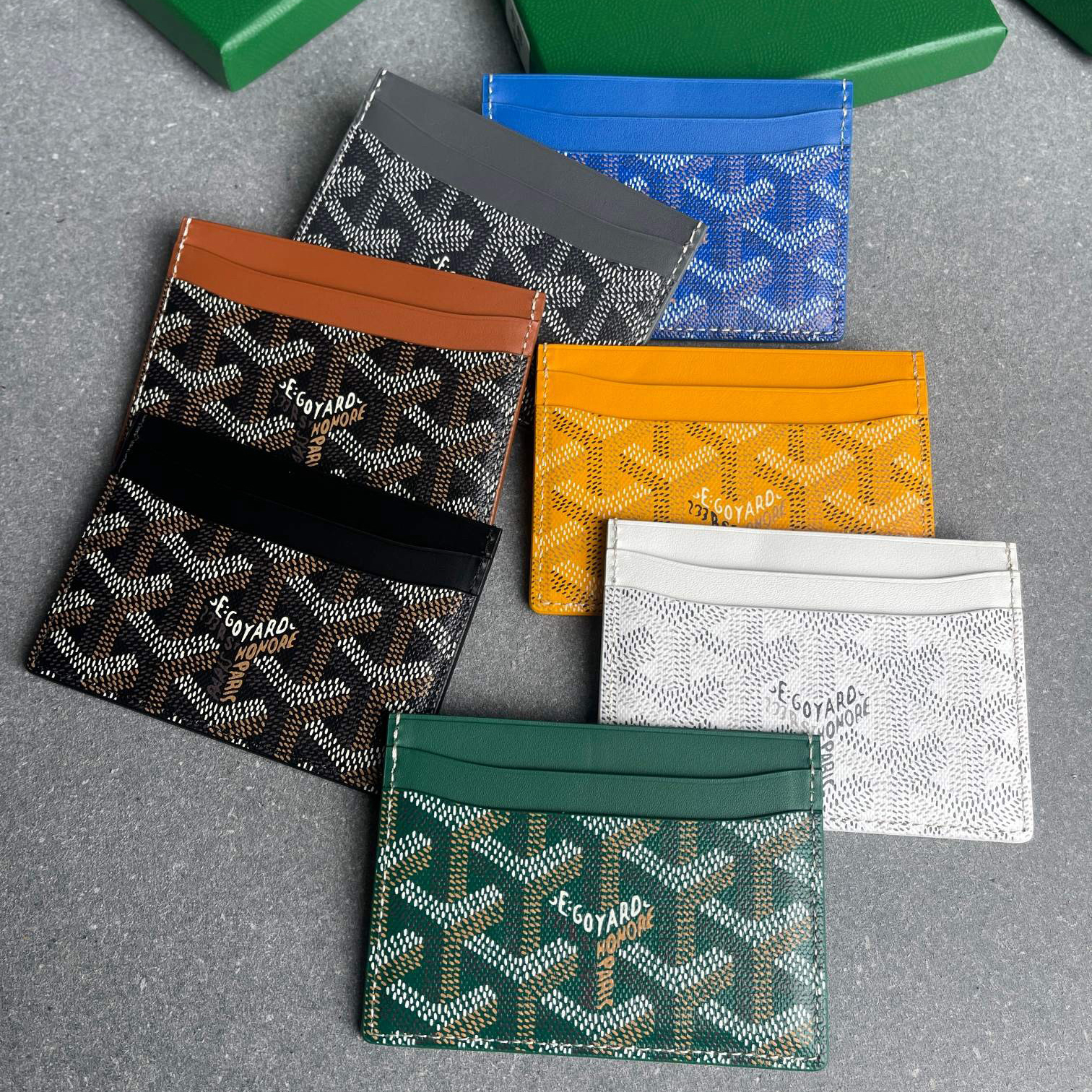 Designer Wallet Coin Purses Women Holders goyardcard wallet Signature Interlocking Pattern Coated wallets designer woman Card Holder passport cover luxury