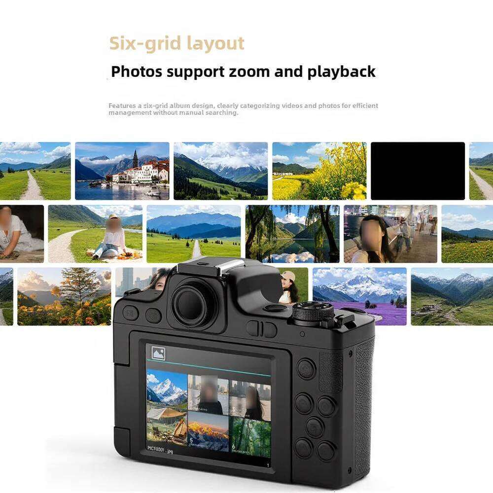68MP HD DSLR Digital Camera With Flip Screen Viewfinder Knob & Beauty Function Photography Accessories J260527 - view 6