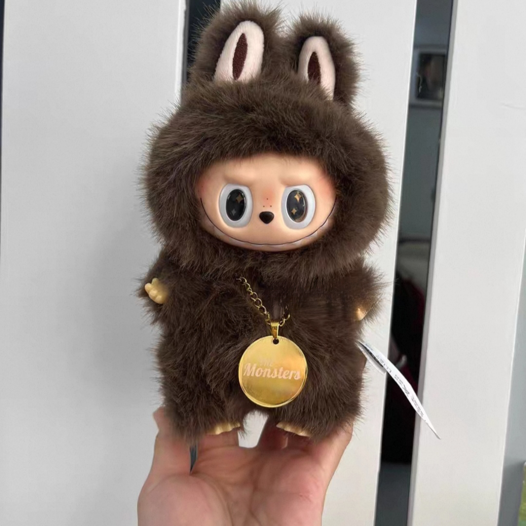 The Monsters Black Zimomo 17cm Exquisite Plush Doll with Colorful Dragon Wings & Heterochromatic Eyes Keychain QIAOWANTONG
