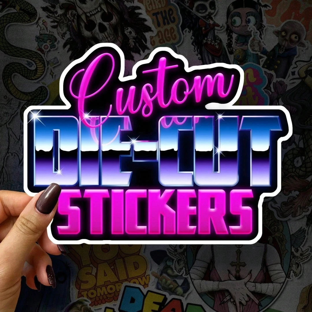 3-8CM Custom Shape Stickers 50-1000PCs Personalized Waterproof Perfect for Bottles/Art Activities Ideal for Kids Biz 260521