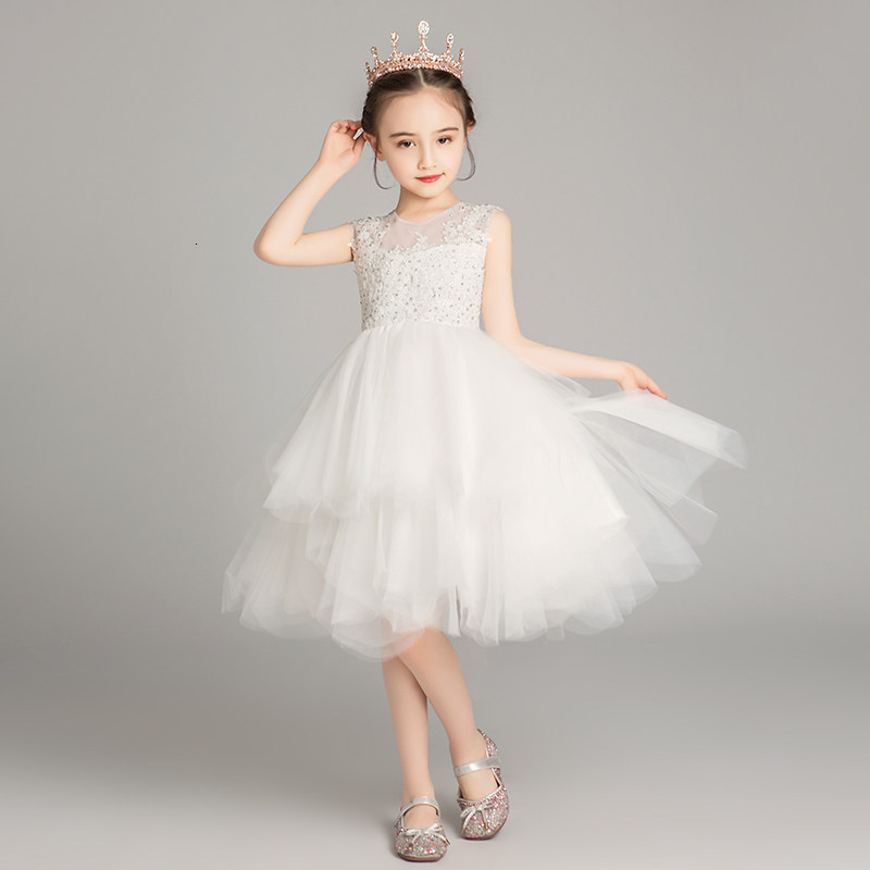 Childrens Dress Girls Princess Dress fluffy gauze exotic flower childrens wedding dress host piano performance dress show 251204