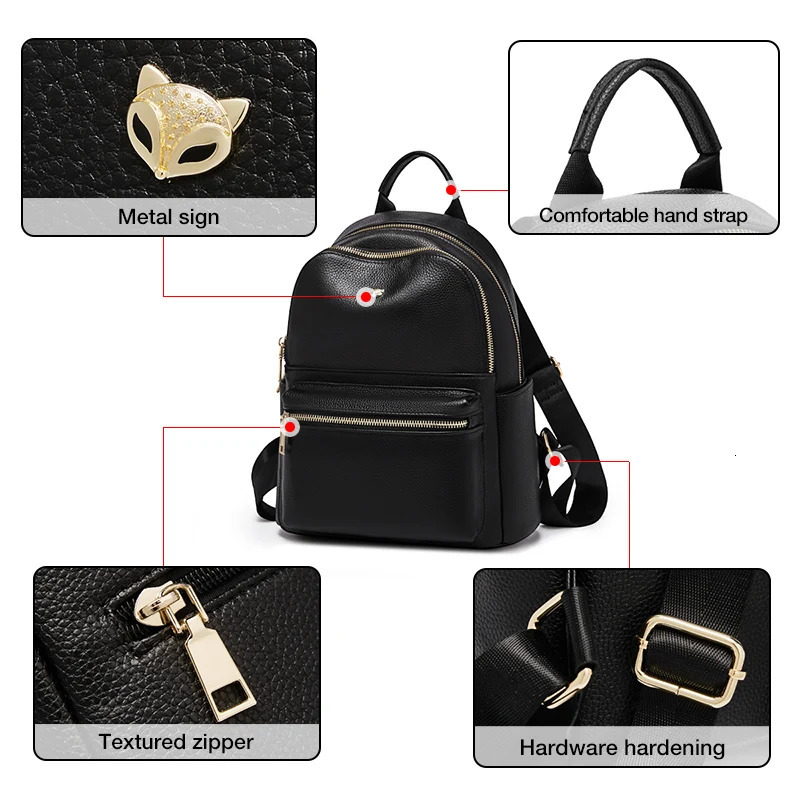 ER Genuine Leather Microfiber Womens Backpack Fashion Female Travel Bag Large Capacity Waterproof y260611 - view 7